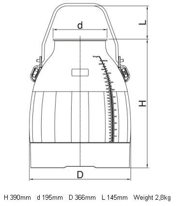 ECO Melkeimer 30 Liter Blau