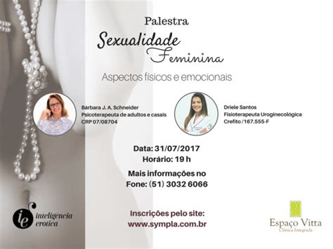 Palestra Sexualidade Feminina Em Canoas Sympla