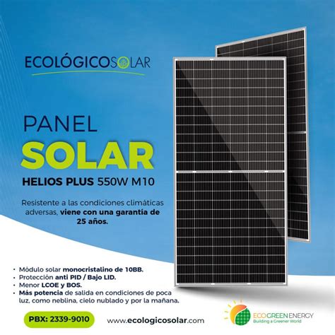 Modulo Solar Eco Green Energy W Monocristalino Ul Ege Wm