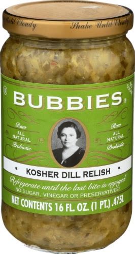 Bubbies All Natural Kosher Dill Relish Fl Oz Kroger