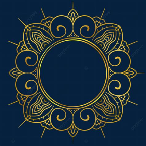 Círculo Marco Dorado Con Mandala PNG Mandalas Dorado Marcos PNG y