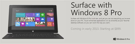 Surface with Windows 8 Pro - Pricing revealed - Coolsmartphone