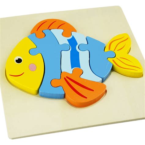 Drewniana Kolorowa Uk Adanka Puzzle Rybka Kindersafe Sklep Empik