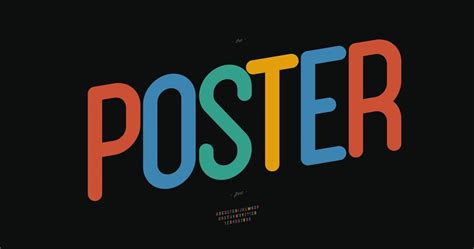 Premium Vector | Vector poster font rounded style modern typography for ...