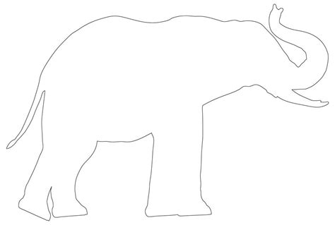 Elephant Outline 20 Outlines Of Unique Printable Elephants