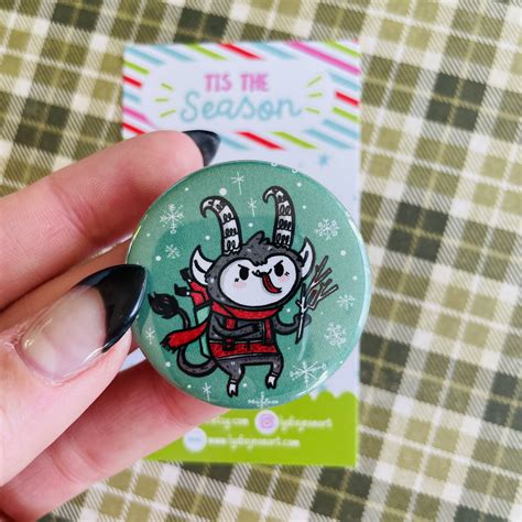 Krampus Pin Or Magnet Bag Pin Krampus Button Krampus Etsy