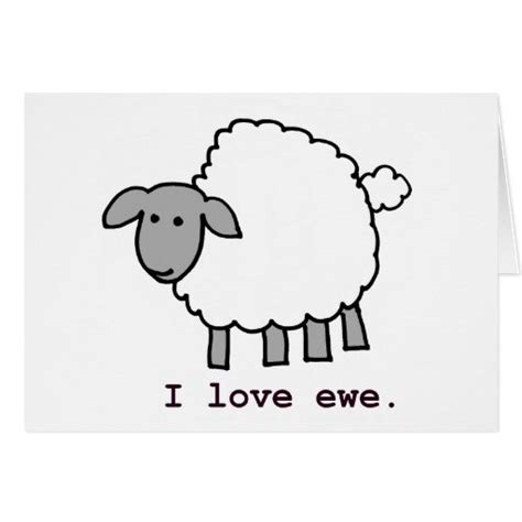 I Love Ewe Sheep Greeting Cards Zazzle