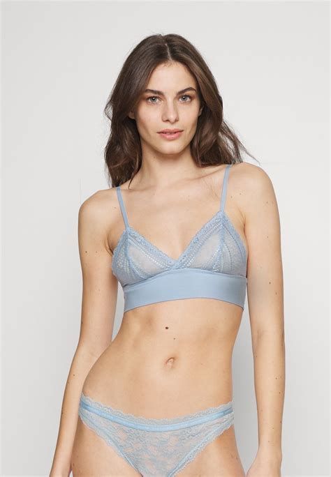 Only Onllaura Triangle Bra Cashmere Bluelight Blue Zalandoie