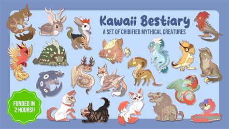 Comments Kawaii Bestiary Cute Mythical Creature Enamel Pins On Backerkit