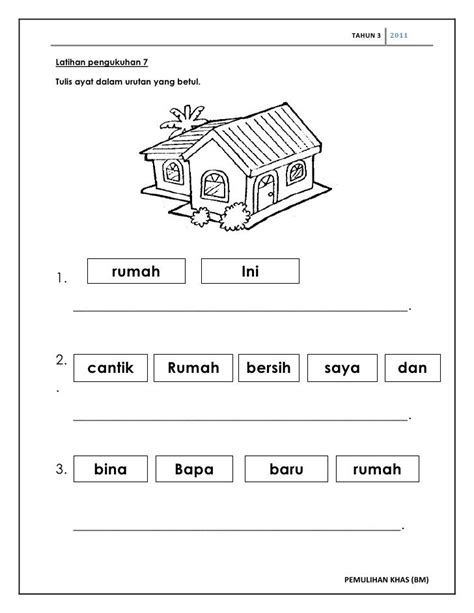 Latihan Susun Ayat Tahun 1 Claire King