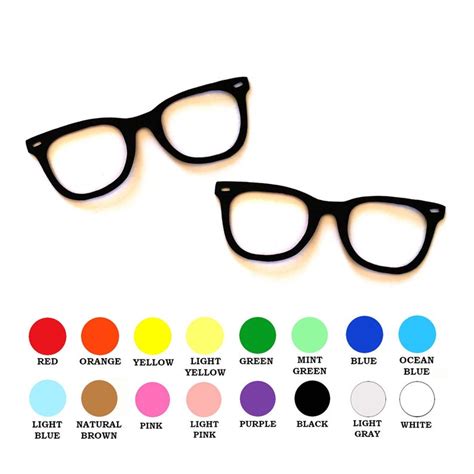 25 Pack Paper Eyeglass Shapes Paper Glasses Cut Out Paper Glasses Shapes Scrapbooking