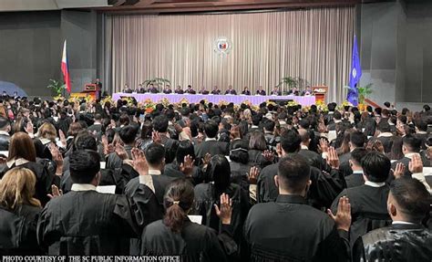 New Lawyers Take Their Oath Sign Roll In The Afternoon