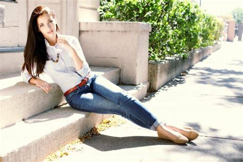 Model Emily Rudd Women Brunette Blue Eyes Women Outdoors Jeans Necklace Long Hair Lying Down