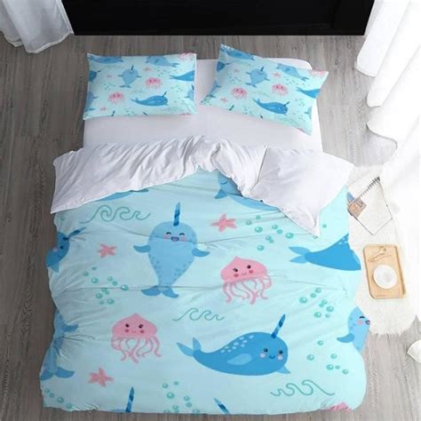 Housse De Couette 220X240 Ado Adulte Parure De Lit Poisson Mignon