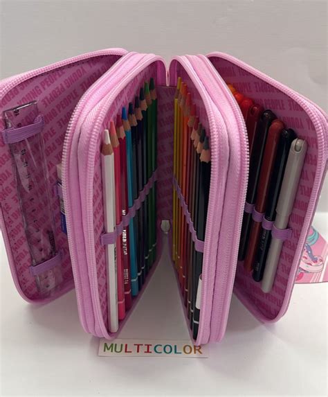 Astuccio Zip Unicorno Rosa Multicolor Colorificio Cartoleria