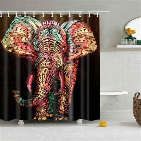 Elephant Shower Curtain Yoga Mandala Shop