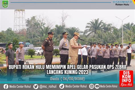 Pimpin Apel Gelar Pasukan Ops Zebra Lancang Kuning 2023 Bupati Sukiman