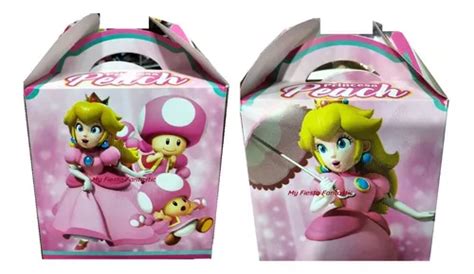 Princesa Peach Toad Bros Set Dulceros Cajitas Bolo Feliz Meses