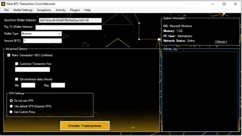 Flash Btc Transaction Core Network Cryptoflashing