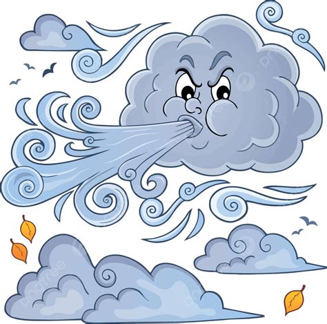 Clouds And Wind Theme Image Blow Cloud Draw Vector Blow Cloud Draw