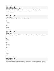 CJUS 650 QUIZ 8 Docx Question 1 Not Yet Graded 2 Pts Why Does The