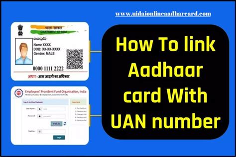 Uan Aadhar Link Mobile Number Link Your Uan With An Aadhaar