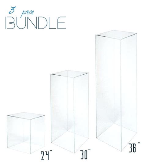 Bundle Clear Acrylic Pedestals Acrylic Display Pedestals Etsy