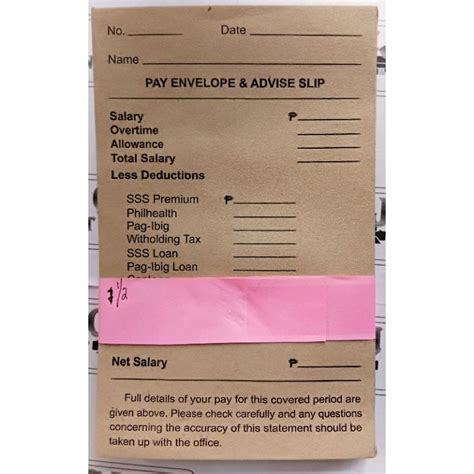 Pay Envelope Advise Slip 25pcs Shopee Philippines