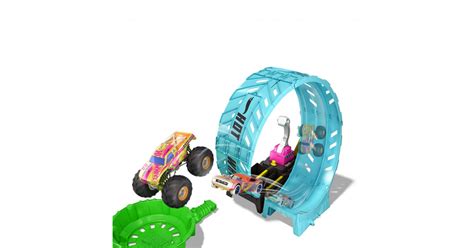 Hot Wheels Monster Trucks Glow In The Dark Epic Loop Challenge Playset