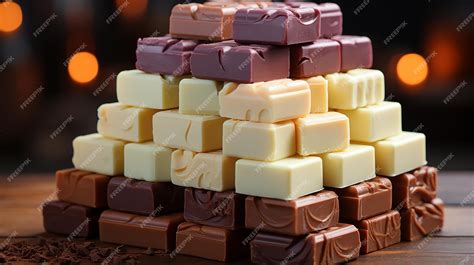 premium ai image assorted chocolate milk dark  white