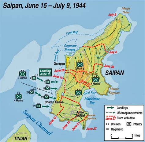 Saipan Ww2 Map Airfield