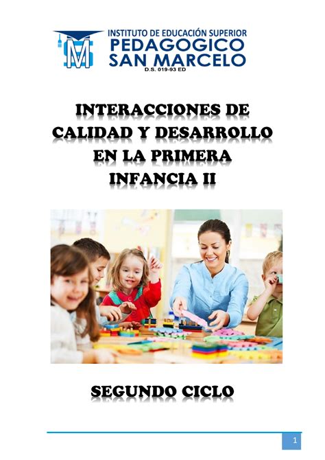 Modulo I Interacciones De Calidad Y Desarrollo En La Primera Infancia