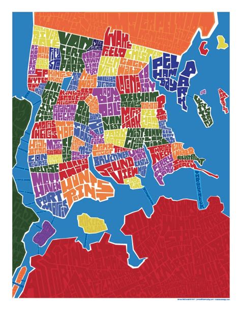 Bronx Neighborhood Type Map - Etsy