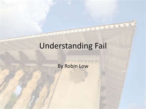 Understanding Failure Ppt