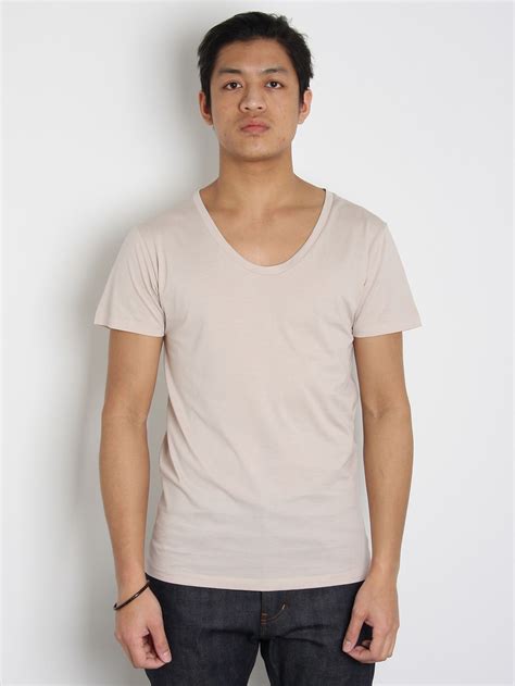 Acne Studios Mens Limit Classic Scoop Neck T Shirt in Beige for Men ...