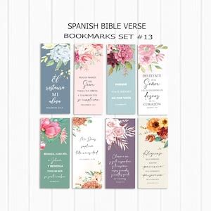 Spanish Bible Bookmarks Printable Set Of X Inches Etsy