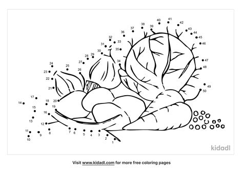 Free Vegetable Medium Free Dot To Dot Printables Kidadl