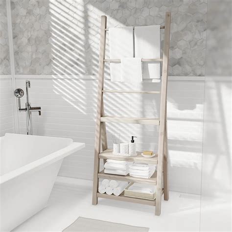 Towel Rack with Shelves - Easy to Build - Woodworking Plan