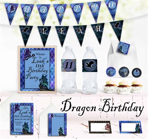 Dragon Birthday Party Printables For Your Dragon Fan