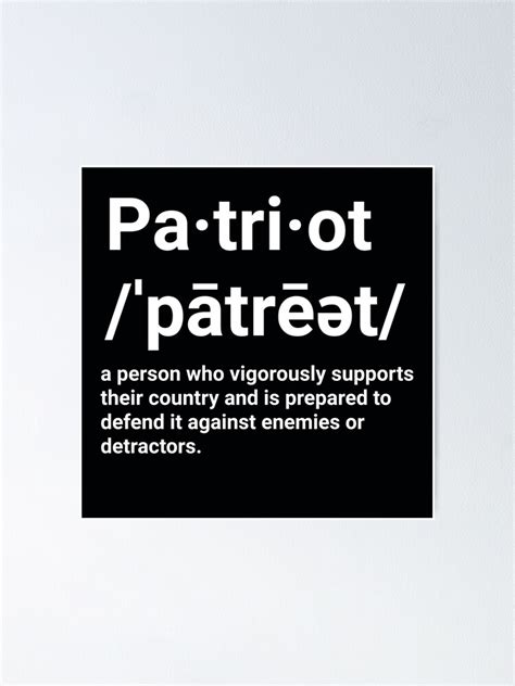 "Patriot Definition " Poster for Sale by enomai | Redbubble