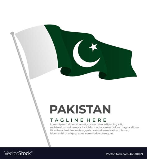 Template pakistan flag modern design Royalty Free Vector