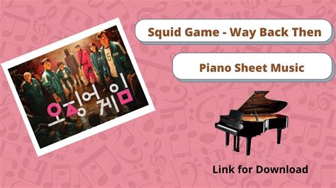 Squid Game Way Back Then Piano Sheet Music Youtube