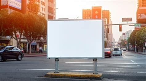 Premium Ai Image White Blank Billboard Mockup For Advertising On A