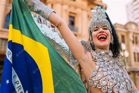 Brazil Carnival Dress With Flag