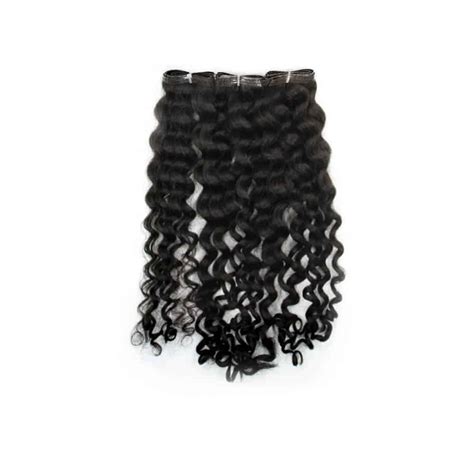 Deep Wavy Black Flat Weft Hair Extensions Macsara Hair 1 Vietnam