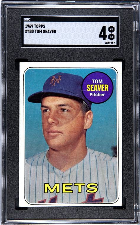 1969 Topps 480 Tom Seaver New York Mets HOF SGC 4 VG EX EBay