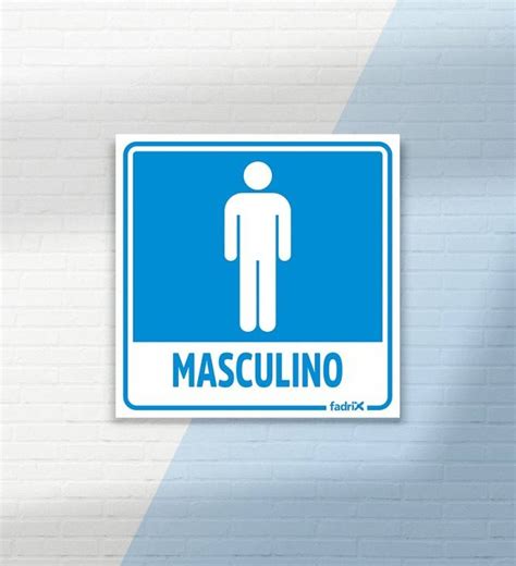 Placa Banheiro Masculino Fadrix Br