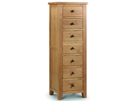 Julian Bowen Marlborough 7 Drawer Narrow Chest Drawer Chest At Mattressman