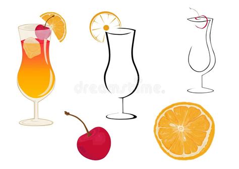 Cocktail Sex On The Beach Stock Vector Illustration Of Vacation