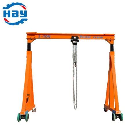 Double Girder Portable Gantry Cranes Maximum Lifting Capacity